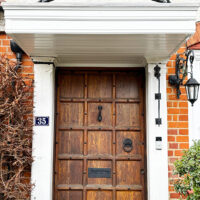 Bespoke door canopy installation in Woodford Green