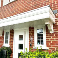 Decorative and ornate fascias over front door