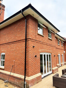 Lindab guttering and downpipes at the rear of an address in North London