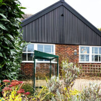Ecoscape black slatted cladding