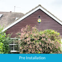 Pre installation of new cladding in Cobham