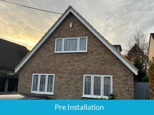 Pre-installation of replacement Marley cladding