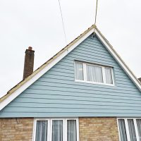 New cedral watherboard cladding installation