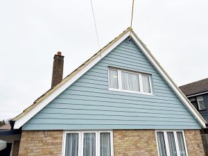 New cedral watherboard cladding installation