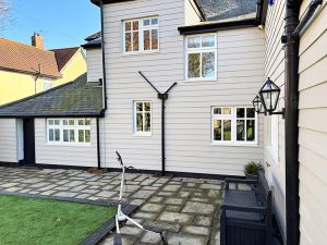 Cobblestone cement cladding installation