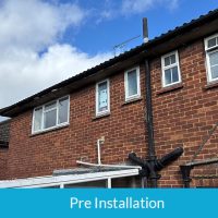 Pre-installation of new fascias soffits and guttering