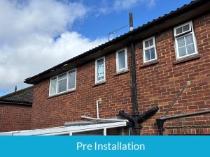 Pre-installation of new fascias soffits and guttering