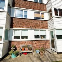 Cladding installation at a block of flats in East London