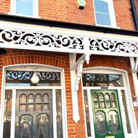 Edwardian double door canopy installation in North London